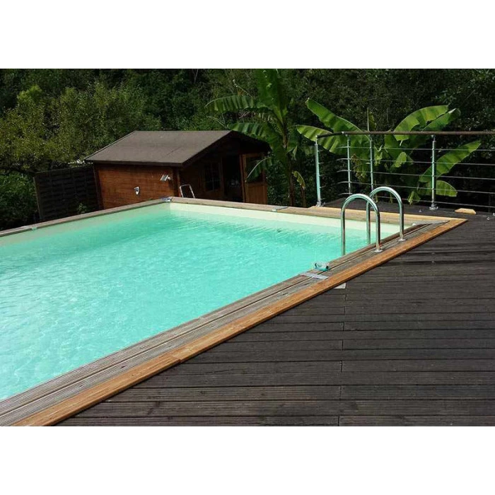 Piscine En Bois Rectangulaire Ubbink Sunwater 5,55 X 3,00 X 1,40 M - Liner Beige – Image 2