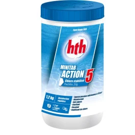 HTH Minitab Action 5 - Chlore Stabilisé Multifonction Pastilles 1,2kg